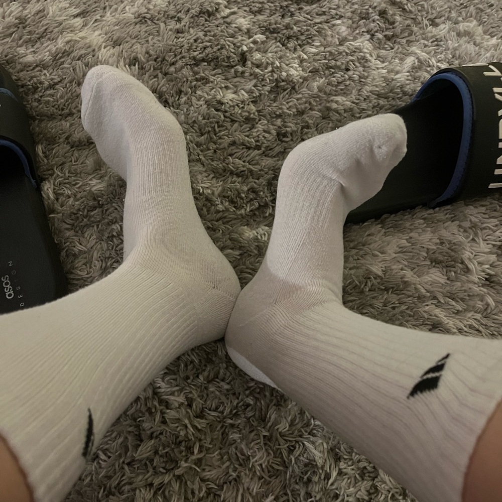 white gym socks
